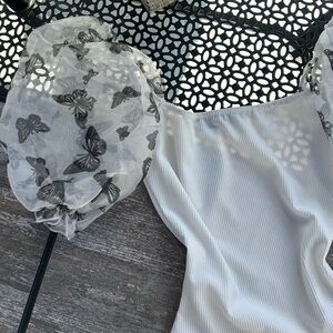 Butterfly White Top🤍